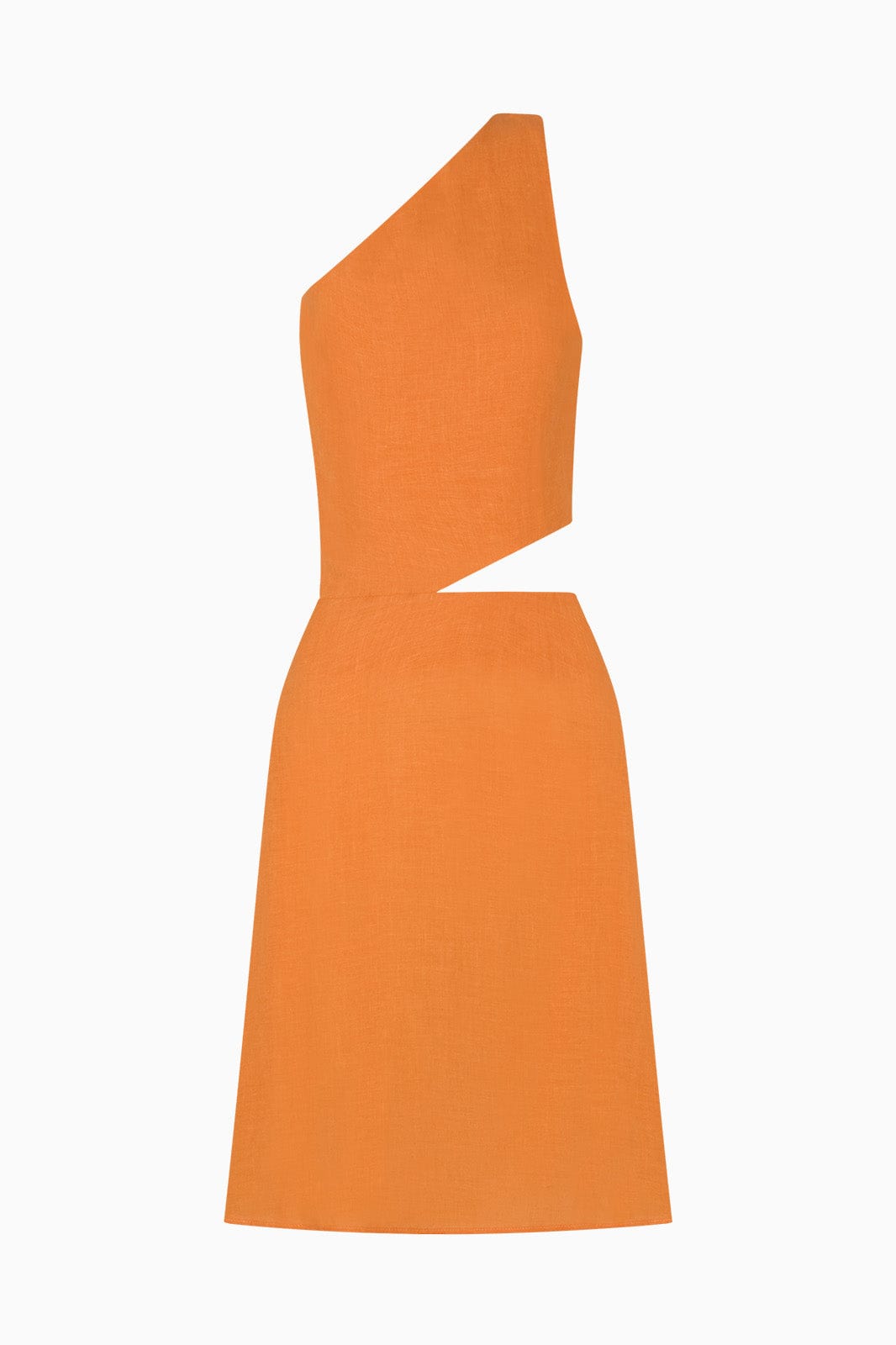 arkitaip Mini Dresses The Ava Asymmetric Mini Dress in mango